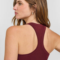 Cotton Fitted Mid Vest | Rosewood