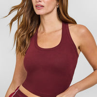 Cotton Fitted Mid Vest | Rosewood