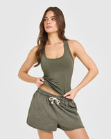 Cotton Fitted Vest | Alpine Green