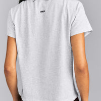 Regular Cotton Short Sleeve T-Shirt | Light Grey Marl