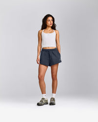 Cotton Vintage Lounge Shorts | Washed True Blue
