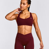 EasyLift™ Cross Back Sports Bra with Grey Logo | Rosewood