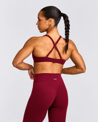EasyLift™ Cross Back Sports Bra | Ruby Red