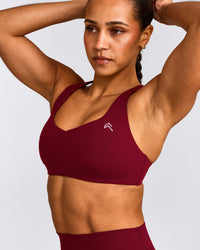 EasyLift™ Cross Back Sports Bra | Ruby Red