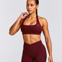 EasyLift™ Halter Bralette with Grey Logo | Rosewood