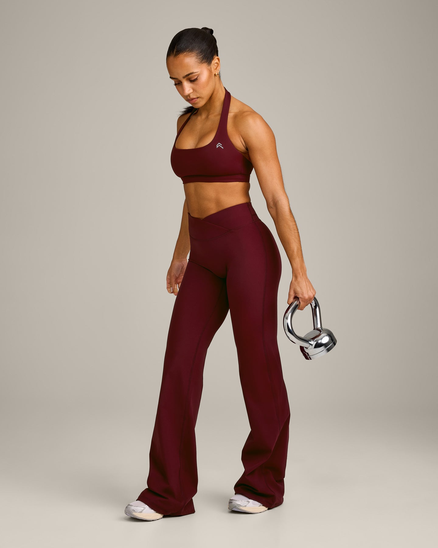 EasyLift™ Halter Bralette with Grey Logo | Rosewood