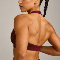 EasyLift™ Halter Bralette with Grey Logo | Rosewood