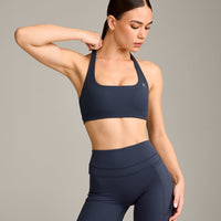 EasyLift™ Halter Bralette with Grey Logo | True Blue