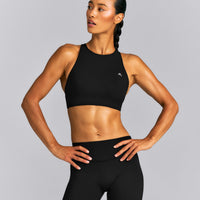 EasyLift™ High Neck Sports Bra New Branding | Black