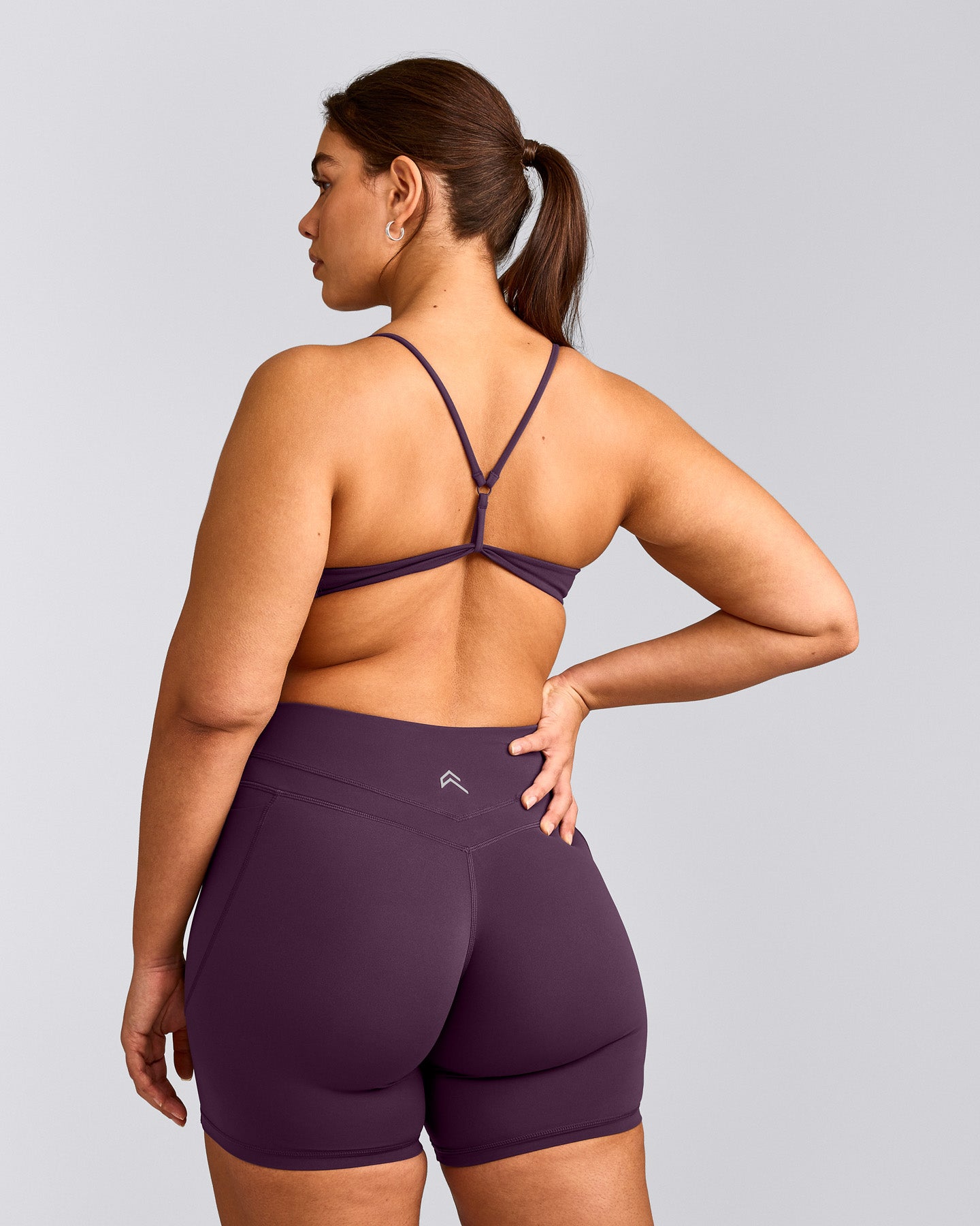 EasyLift™ Ultra Minimal Bralette with Grey Logo | Blackberry Purple