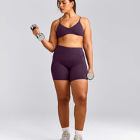 EasyLift™ Ultra Minimal Bralette with Grey Logo | Blackberry Purple