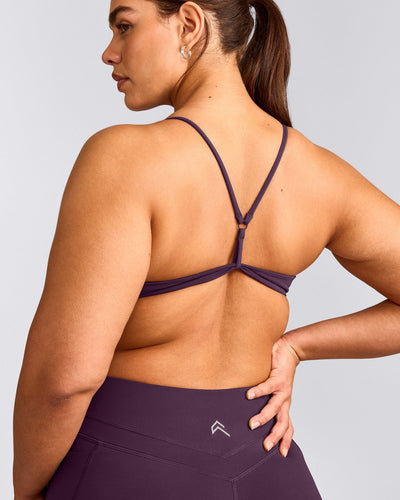 EasyLift™ Ultra Minimal Bralette with Grey Logo | Blackberry Purple