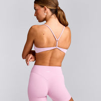 EasyLift™ Ultra Minimal Bralette with Grey Logo | Chalk Pink