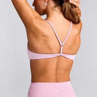 EasyLift™ Ultra Minimal Bralette with Grey Logo | Chalk Pink