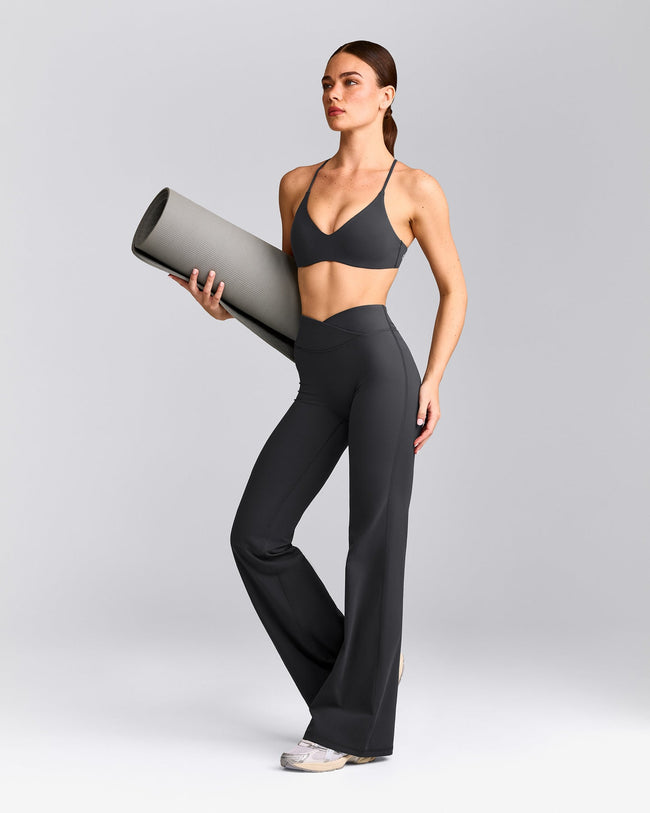 EasyLift™ Ultra Minimal Bralette with Grey Logo | Coal