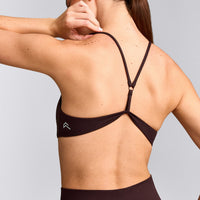 EasyLift™ Ultra Minimal Bralette with Grey Logo | Plum Brown