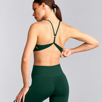 EasyLift™ Ultra Minimal Bralette with Grey Logo | Racing Green