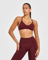 EasyLift™ Ultra Minimal Bralette with White Logo | Rosewood