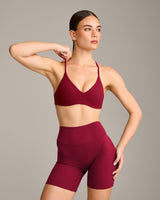 EasyLift™ Ultra Minimal Bralette with Grey Logo | Ruby Red