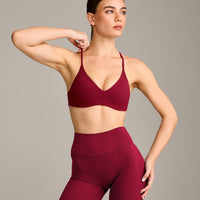 EasyLift™ Ultra Minimal Bralette with Grey Logo | Ruby Red