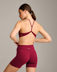 EasyLift™ Ultra Minimal Bralette with Grey Logo | Ruby Red