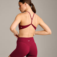 EasyLift™ Ultra Minimal Bralette with Grey Logo | Ruby Red