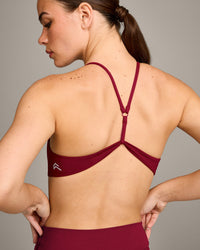 EasyLift™ Ultra Minimal Bralette with Grey Logo | Ruby Red