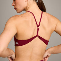 EasyLift™ Ultra Minimal Bralette with Grey Logo | Ruby Red