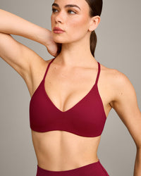 EasyLift™ Ultra Minimal Bralette with Grey Logo | Ruby Red