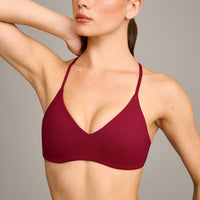 EasyLift™ Ultra Minimal Bralette with Grey Logo | Ruby Red