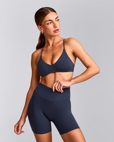 EasyLift™ Ultra Minimal Bralette with Grey Logo | True Blue