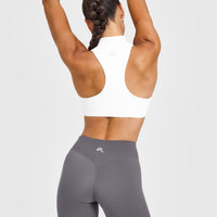 EasyLift™ Zip High Neck Sports Bra | White