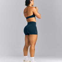 EffortlessLift™ Seamless Mid Rise Shorts | Oil Blue