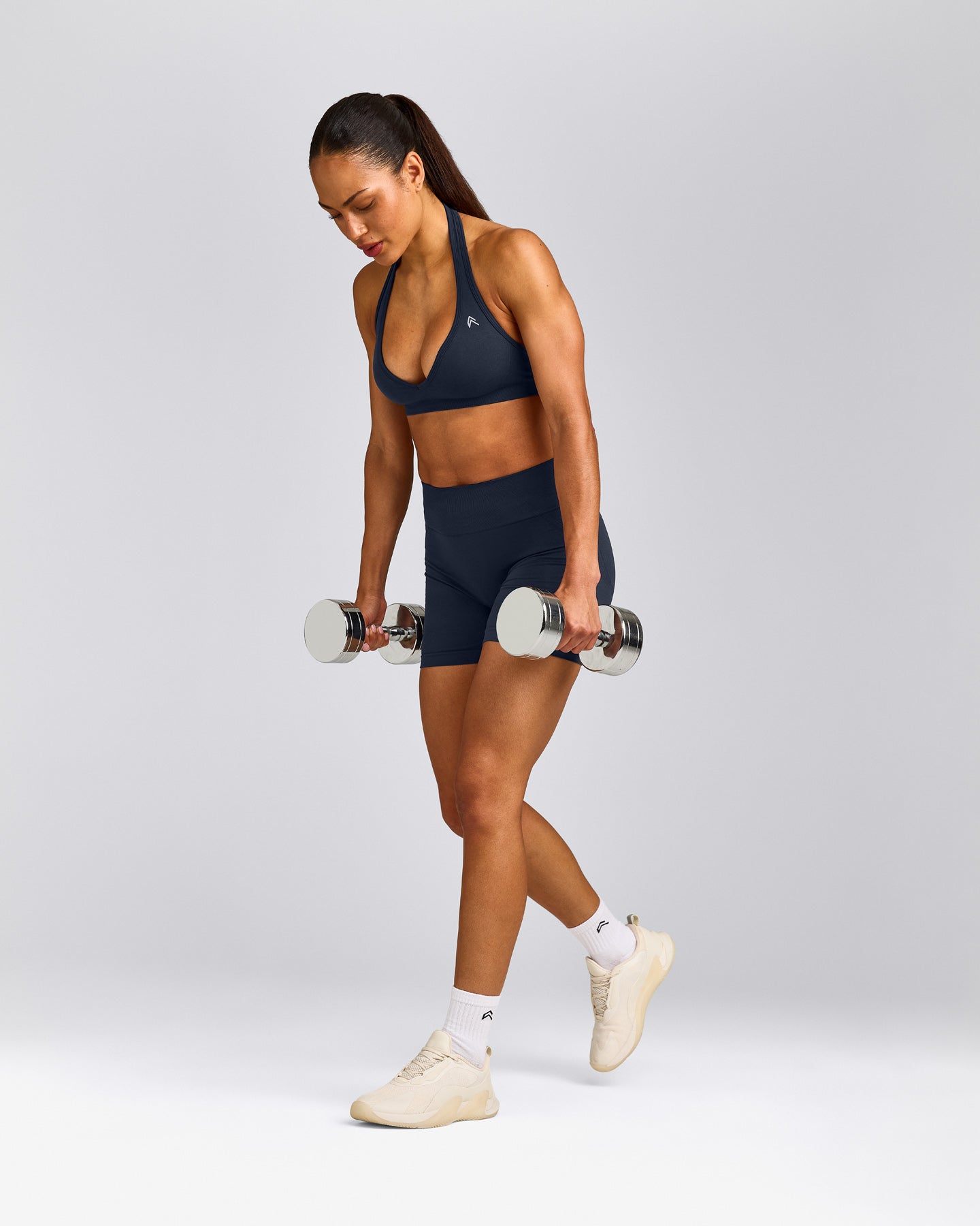 EffortlessLift™ Seamless Halter Neck Sports Bra | True Blue