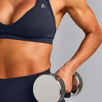 EffortlessLift™ Seamless Halter Neck Sports Bra | True Blue