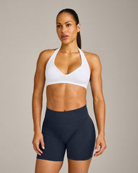 EffortlessLift™ Seamless Halter Neck Sports Bra New Branding | White