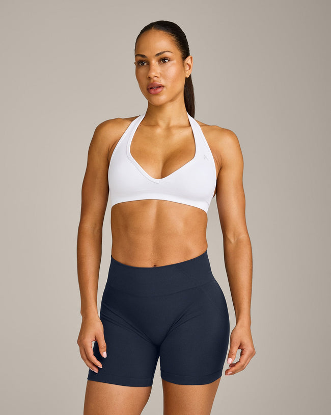 EffortlessLift™ Seamless Halter Neck Sports Bra New Branding | White