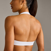 EffortlessLift™ Seamless Halter Neck Sports Bra New Branding | White