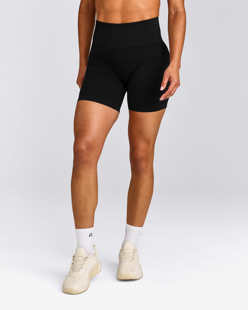 EffortlessLift™ Seamless High Rise Shorts New Branding | Black