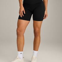 EffortlessLift™ Seamless Mid Rise Shorts New Branding | Black