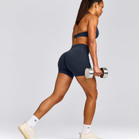 EffortlessLift™ Seamless Mid Rise Shorts New Branding | True Blue