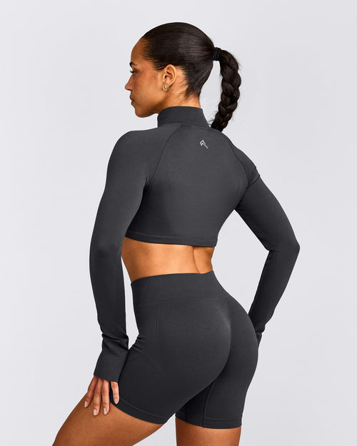 EnhanceLift™ Seamless Crop Jacket | Coal