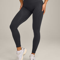 EnhanceLift™ Seamless Leggings with Grey Logo | Coal