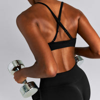EnhanceLift™ Seamless Strappy Sports Bra New Branding | Black