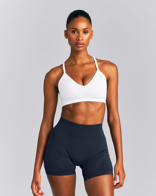 EnhanceLift™ Seamless Strappy Sports Bra | White