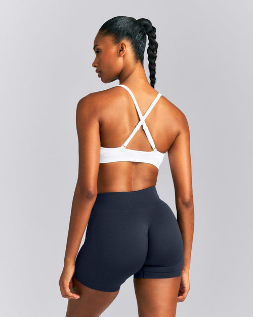 EnhanceLift™ Seamless Strappy Sports Bra | White