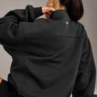 Foundations Cosy 1/4 Zip Sweatshirt | Soft Black