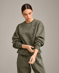 Foundations Cosy Crew Neck Sweatshirt | Alpine Green