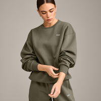 Foundations Cosy Crew Neck Sweatshirt | Alpine Green