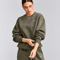 Foundations Cosy Crew Neck Sweatshirt | Alpine Green